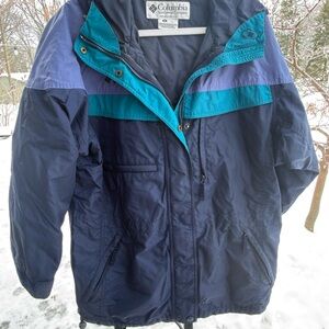 Vintage Women’s Columbia Blue and Teal Jacket